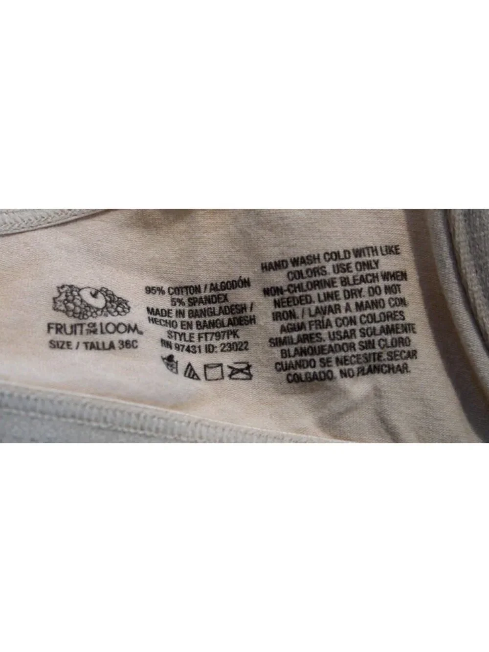 Fruit of the Loom 36C BeyondSoft cotton blend T Shirt Bra 3 pack  #FT797PK, New